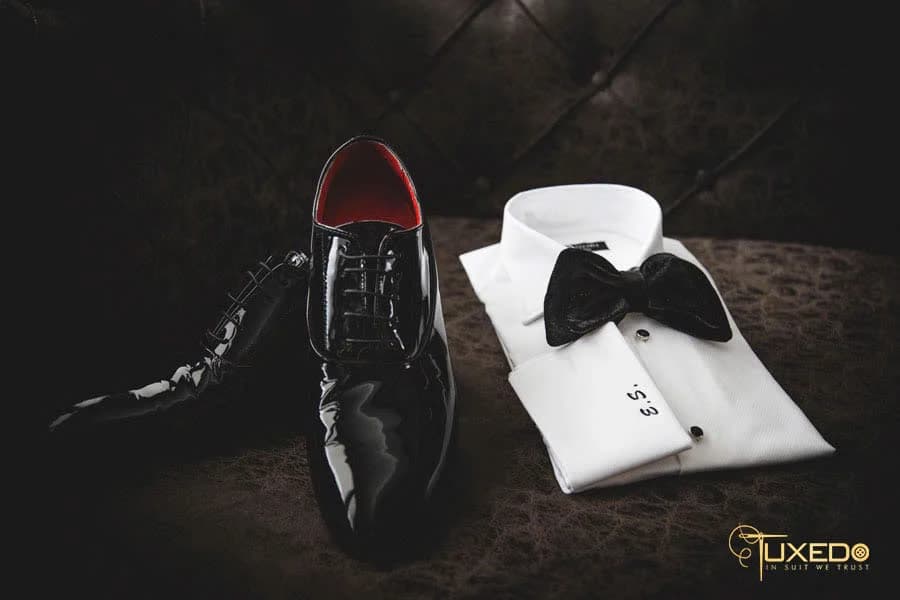 Bộ Phụ Kiện Tuxedo Đen Trắng — TUX-046