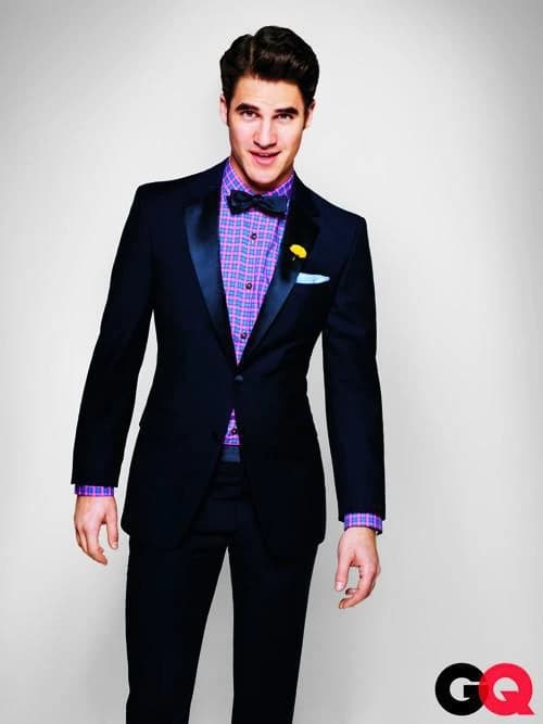 Tuxedo Navy Phối Sơ Mi Caro — TUX-081
