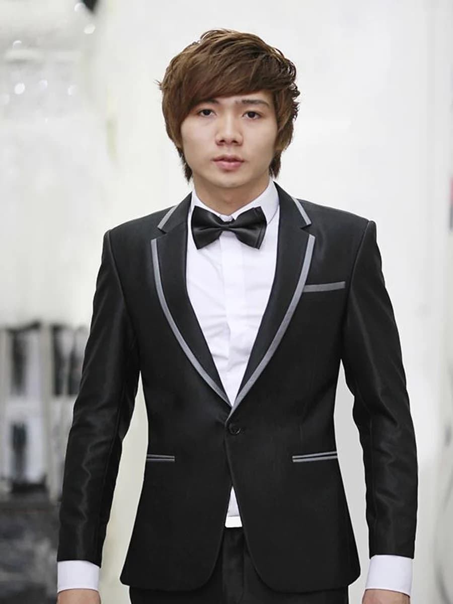 Tuxedo Viền Bạc Thanh Lịch — TUX-066